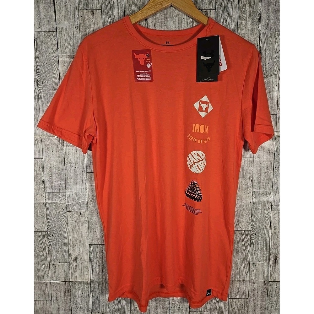 Under Armour T-Shirt XL Youth Boys Project Rock IRON Print Appears When Wet NEW